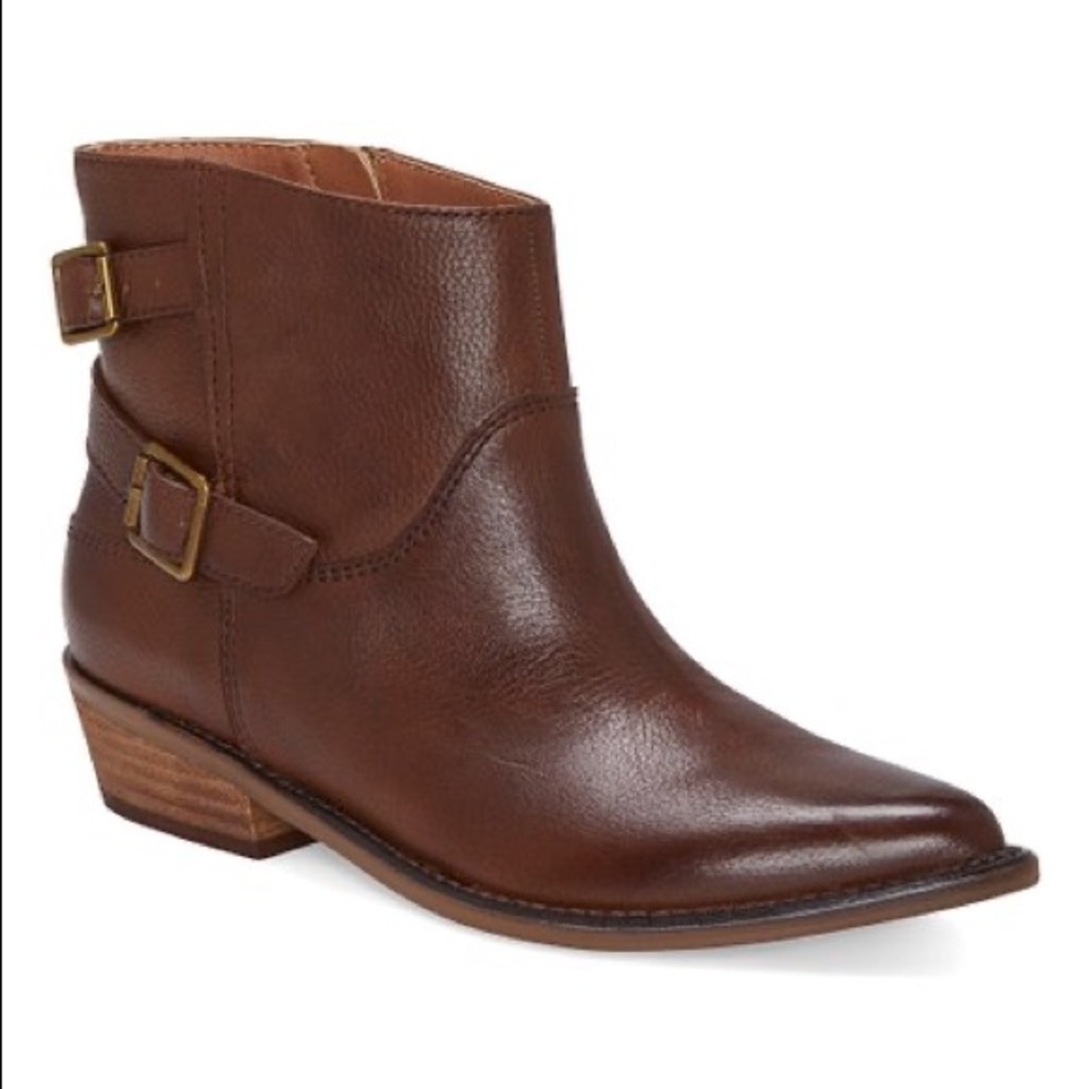 Lucky Brand Tortoise Caelyn Leather Ankle Boot